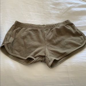 American Apparel olive green shorts